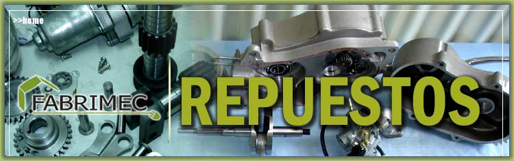 Fabrimec de Argentina, piezas, repuestos y partes mec�nicas de maquinaria y de mecanismos diversos, fabricados en base a muestras o planos. Repuestos fabricados a pedido. Mecanizados industriales. Fabricaci�n de partes y repuestos de m�quinas. Engranajes, ejes, poleas, etc.